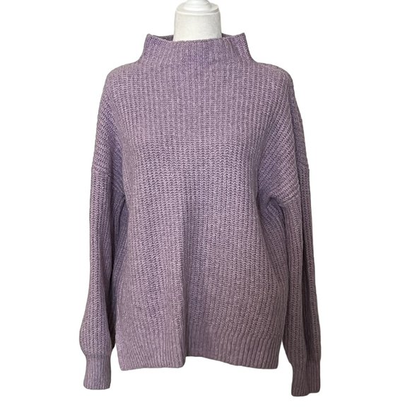 Rachel Zoe Sweaters - Rachel Zoe Women's Sweater Purple Knit Size Large Pullover Half Turtle